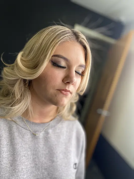 Soft glam with blonde curls