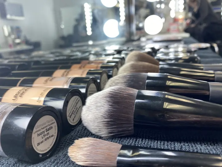 Brushes and foundations ready to go